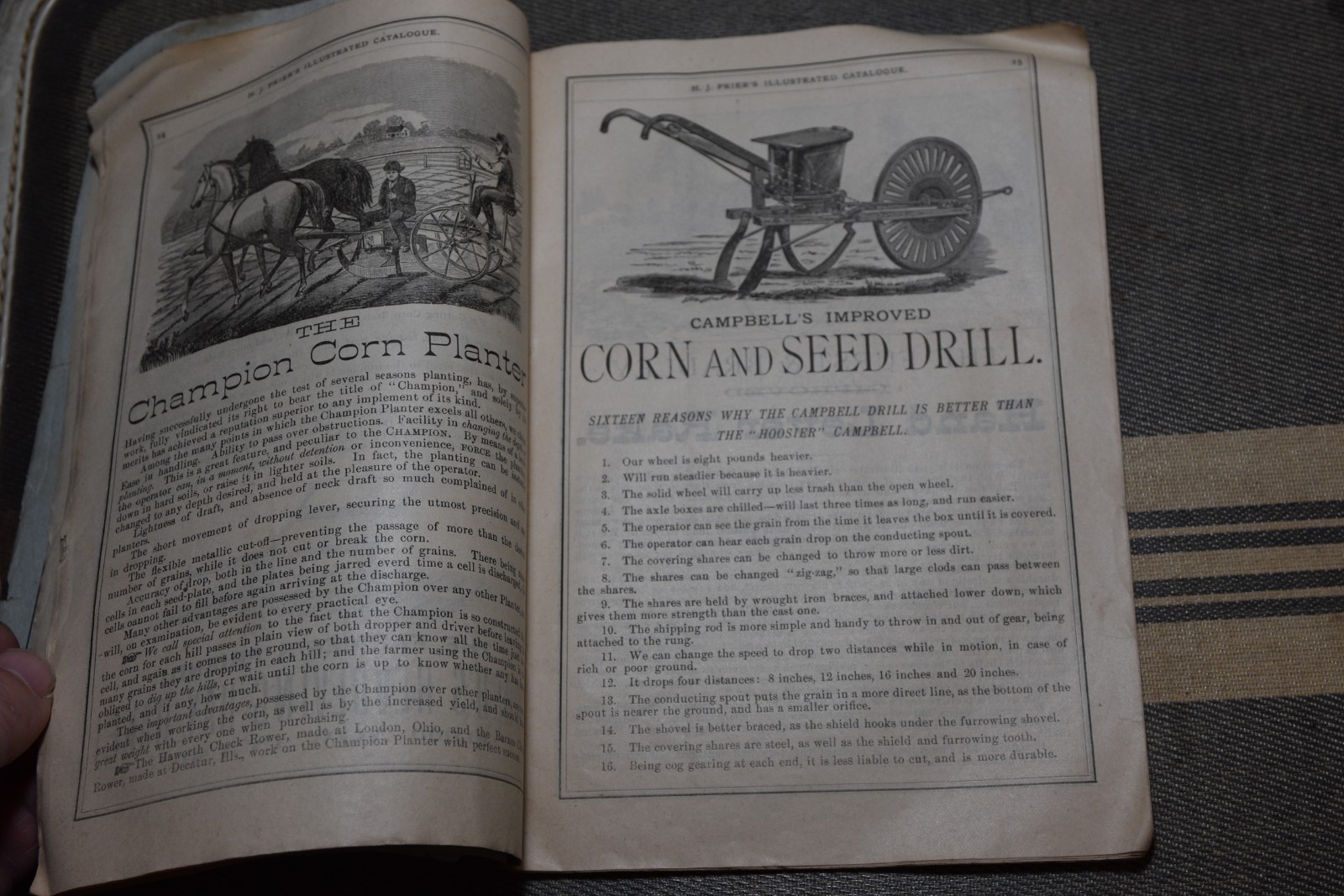 1878 H.J Prier McCORMICK’S Farming Implements CATALOGUE Illus Original Complete