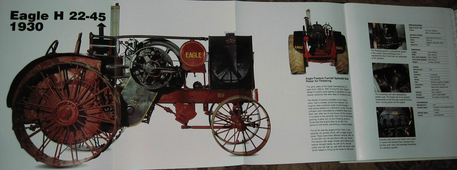 HUGE! EAGLE H 22-45 1930 TRACTOR POSTER picture print farm farmer