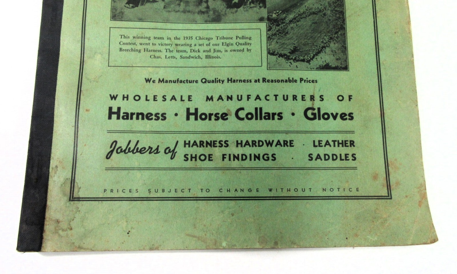 VINTAGE 1930’S HORSE EQUIPMENT CATALOG LEA COMPANY ELGIN ILLINOIS EQUIPMENT