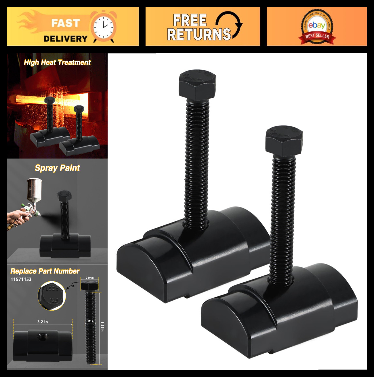 2PCS Torsion Bar Key Adjuster Block Nuts & Bolts for Silverado Sierra 2500HD 350