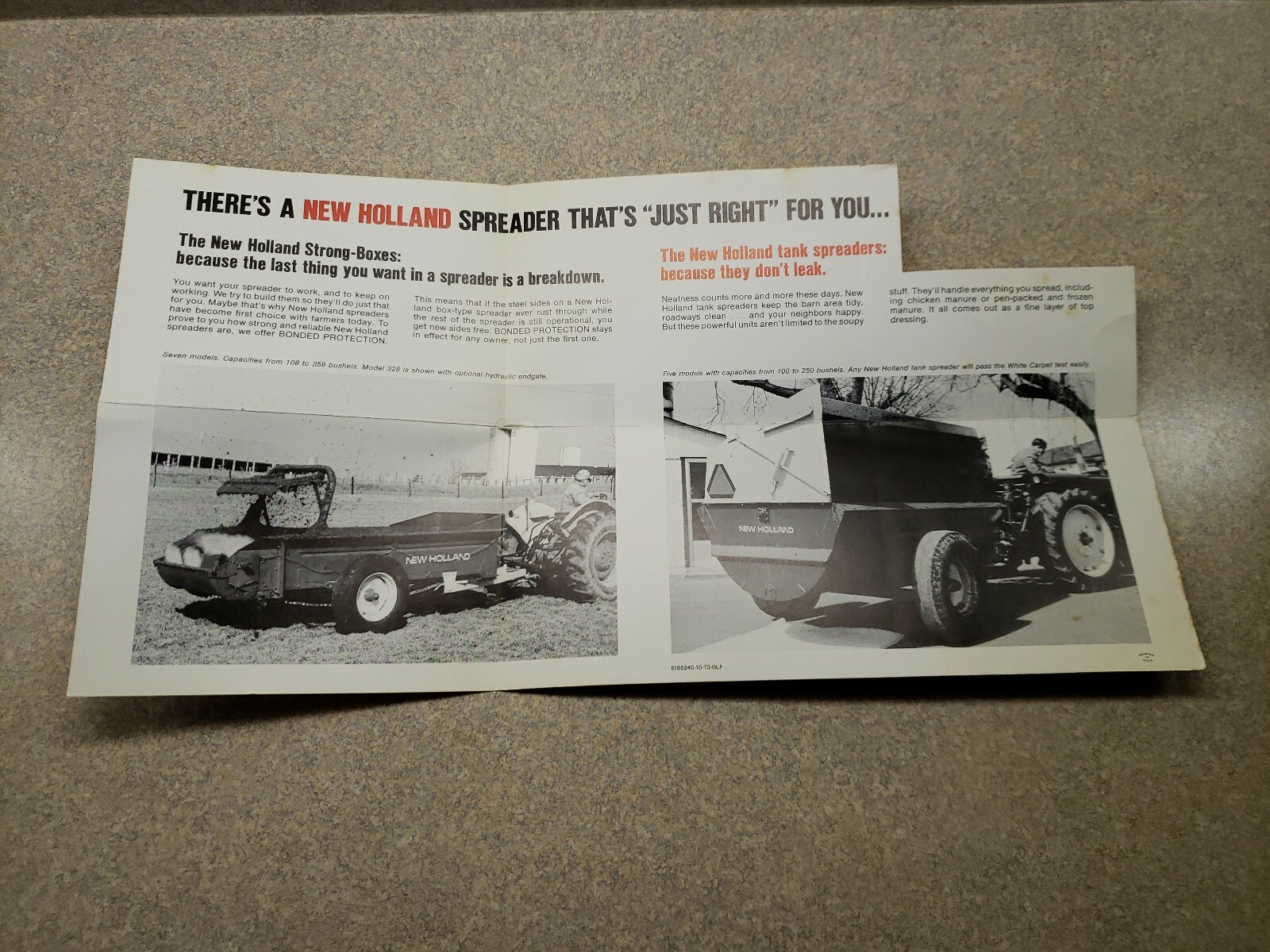 Sperry New Holland Manure Spreaders Advertising Brochure Farm Equipment