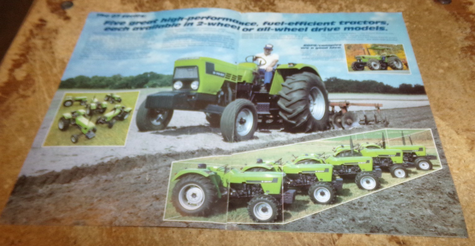 1984 deutz-fahr 43-73 hp tractors brochure in good shape used