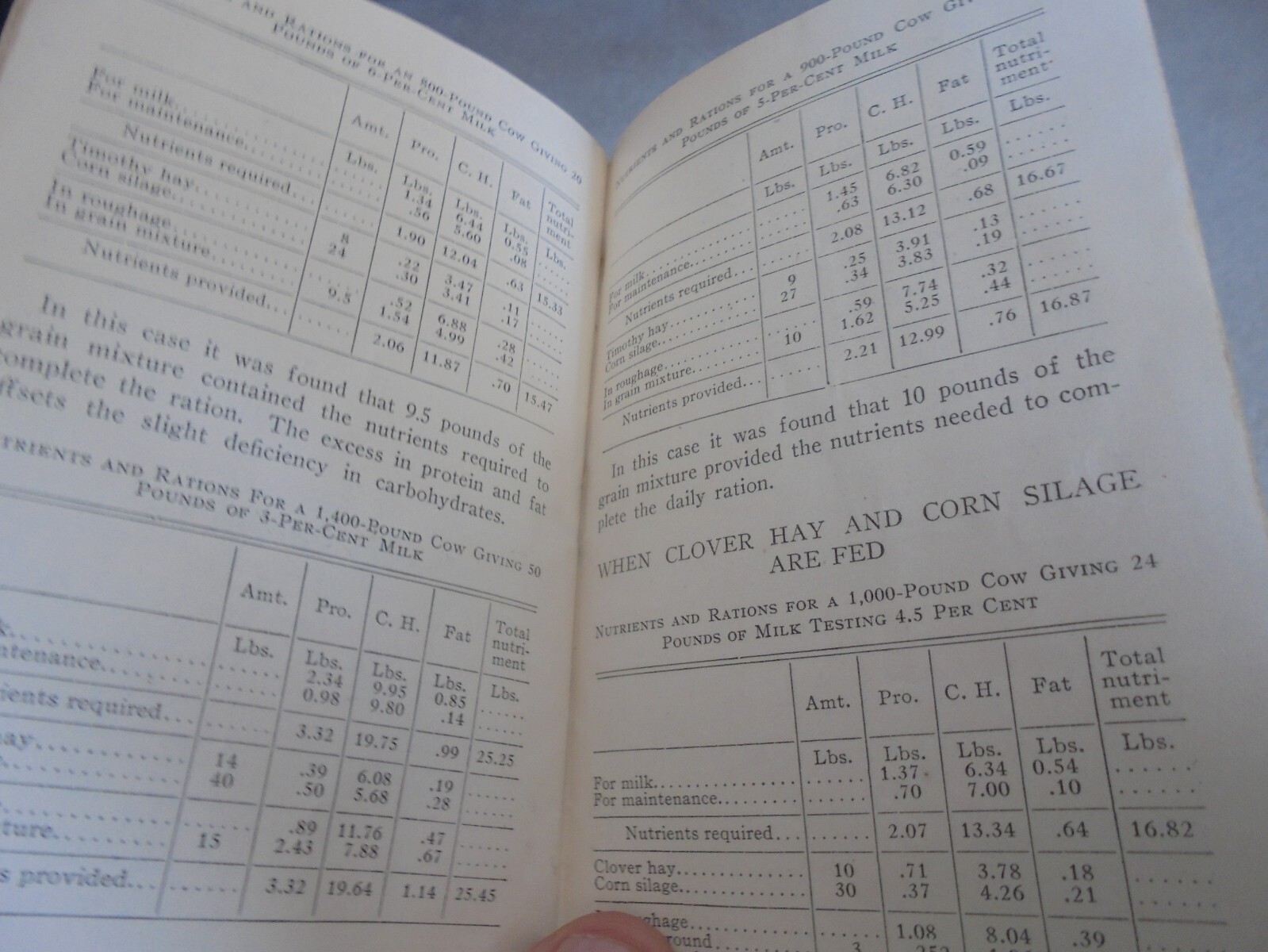 Vintage 1915 University of Minnesota booklet Feeding Dairy Cows