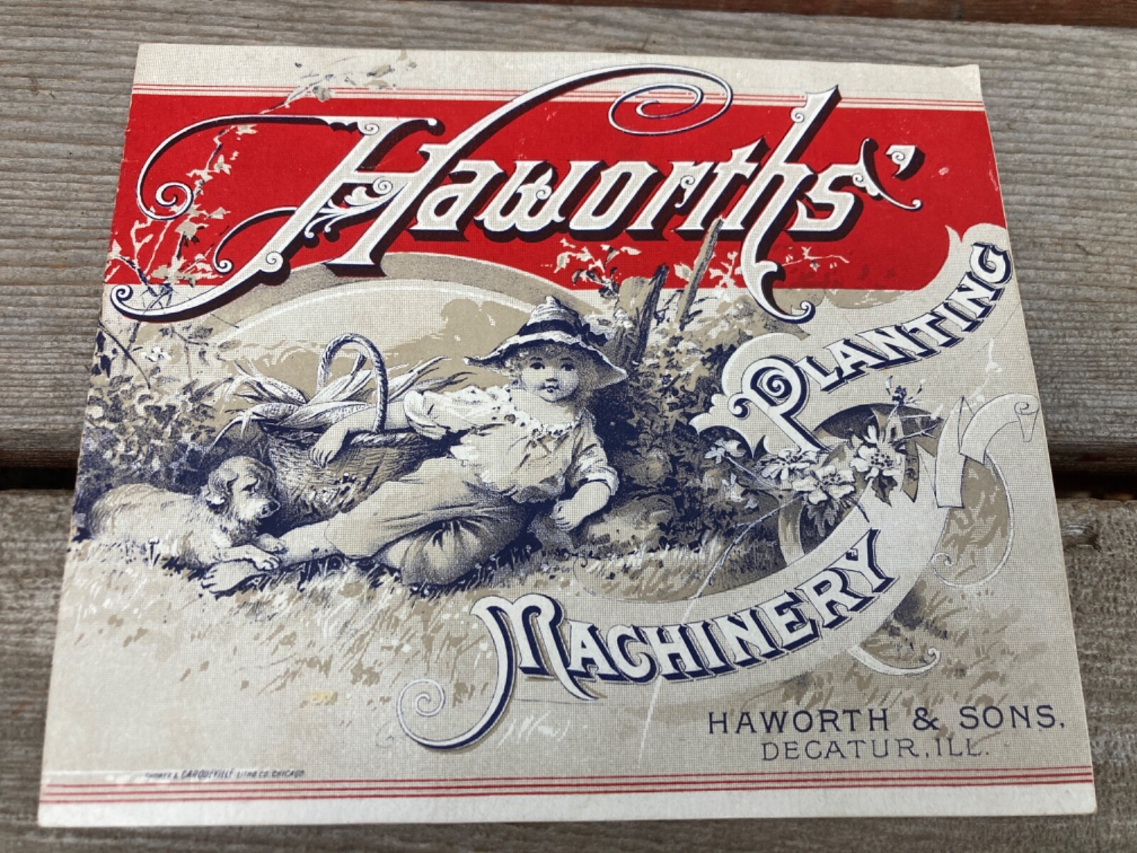 ANTIQUE HAWORTH’S PLANTING FARM MACHINERY BROCHURE c.1890’s DECATUR IL