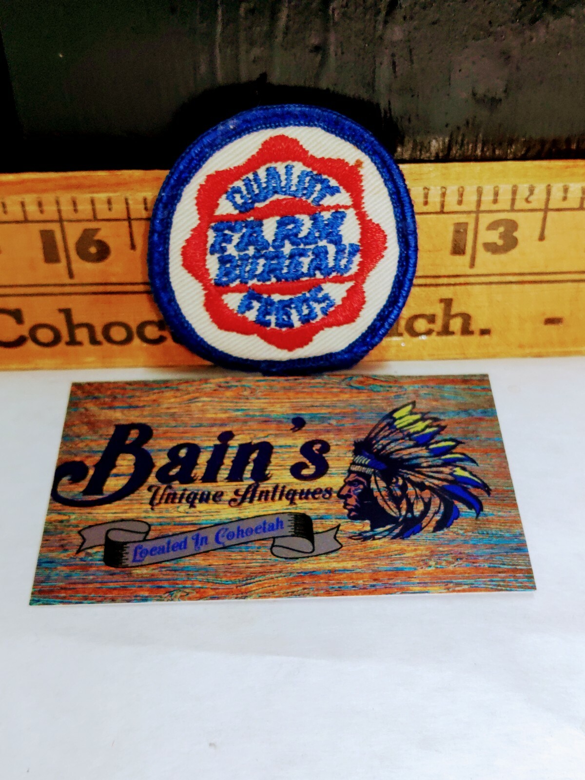 Vintage Farm Bureau Quality Feeds Embroidered Sew on Patch 2″, Agricultural GUC
