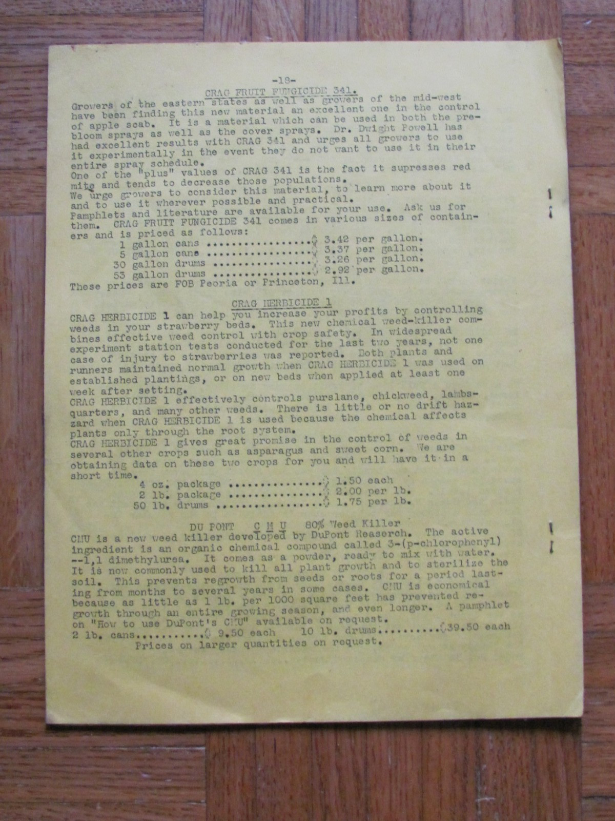 1954 CATALOG SHO-OFF ORCHARDS PRODUCTS PEORIA IL SCHOFF