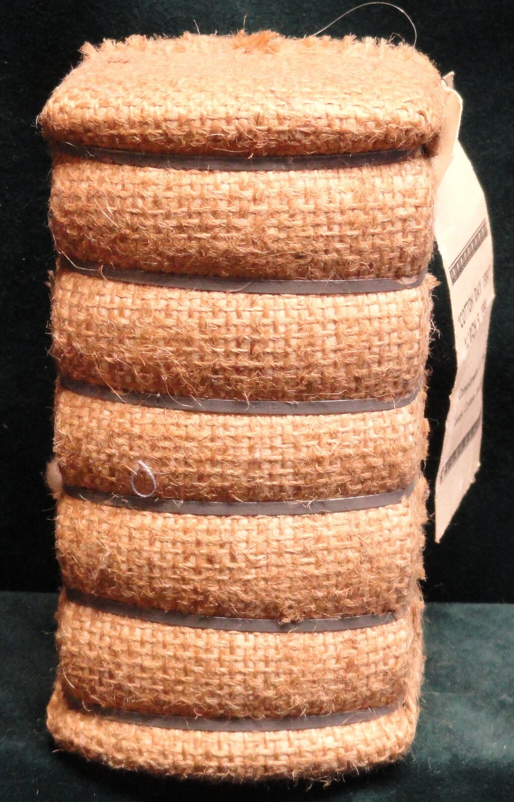 Vintage Miniature Souvenir “Cotton Day 1991” Texas Cotton Bale — LOOK