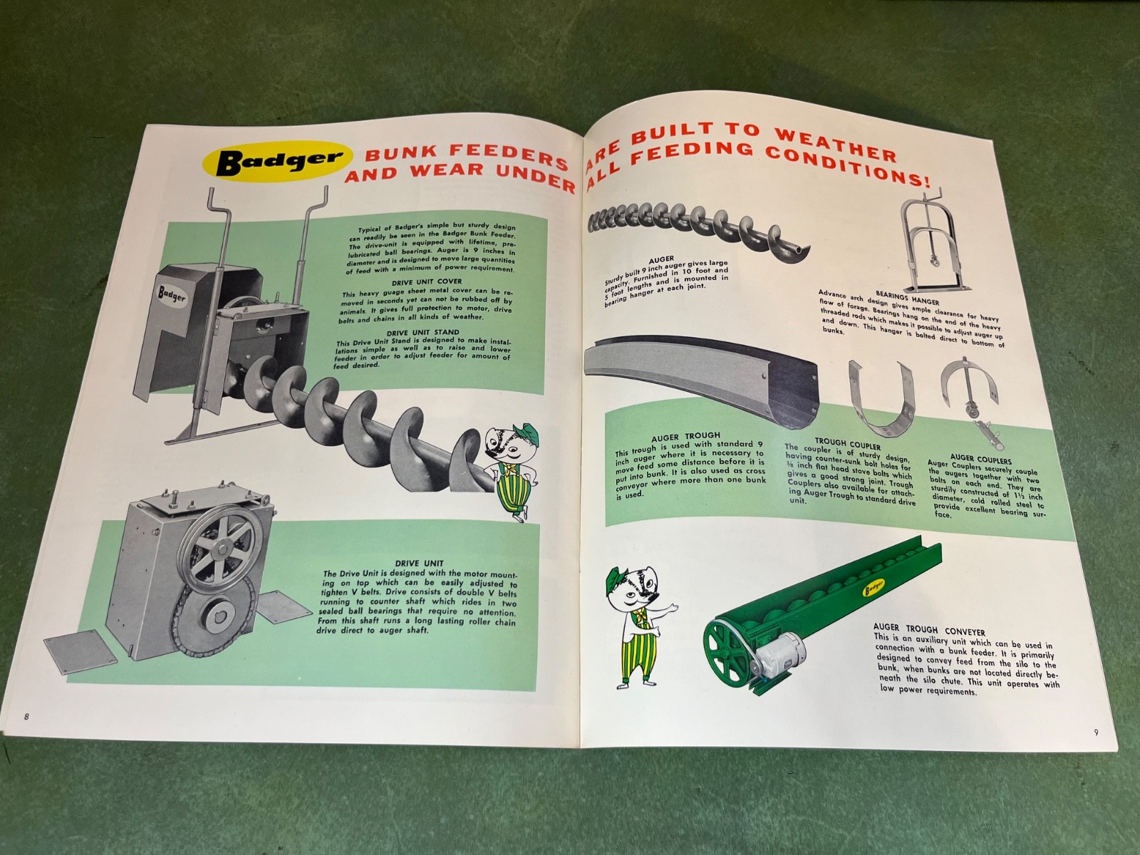 Original 1960’s Badger Silo Unloader & Bunk Feeders Sales Brochure