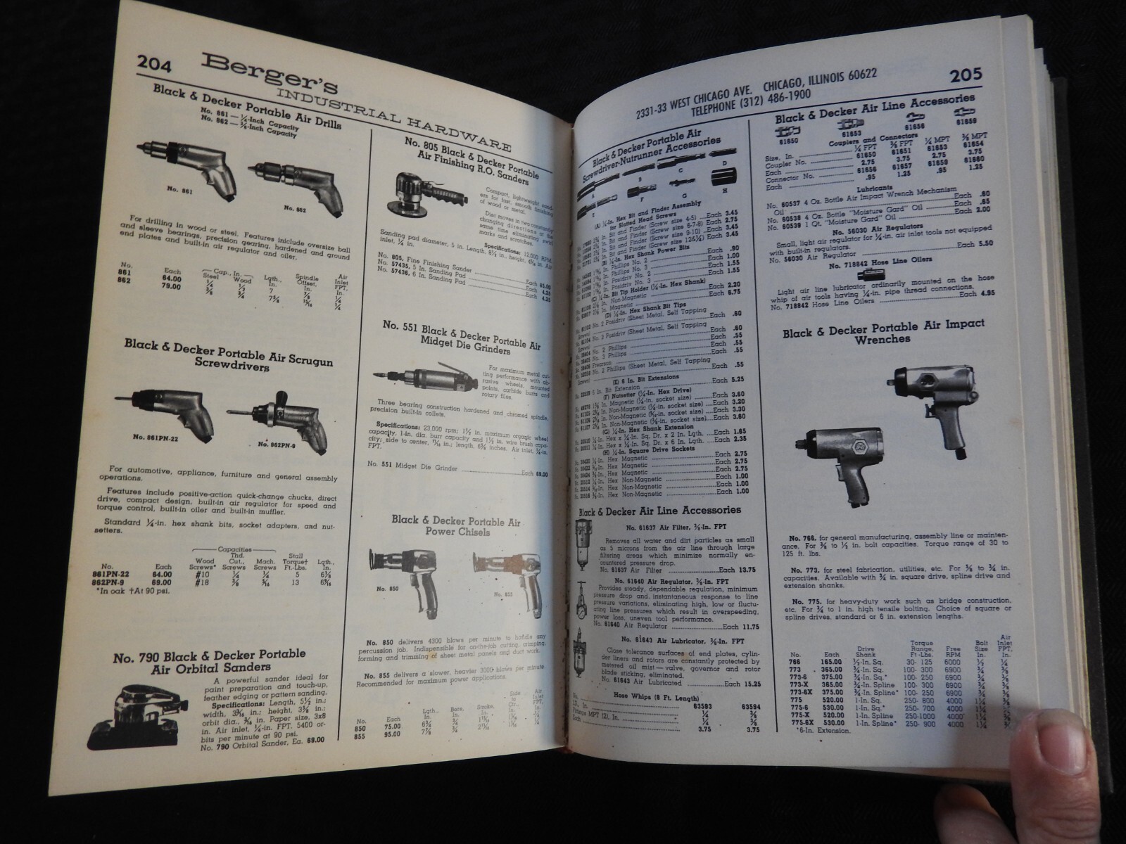 1968 BERGER’S INDUSTRIAL HARDWARE SALES CATALOG ASBESTOS PRODUCTS TOOLS 460+ pgs