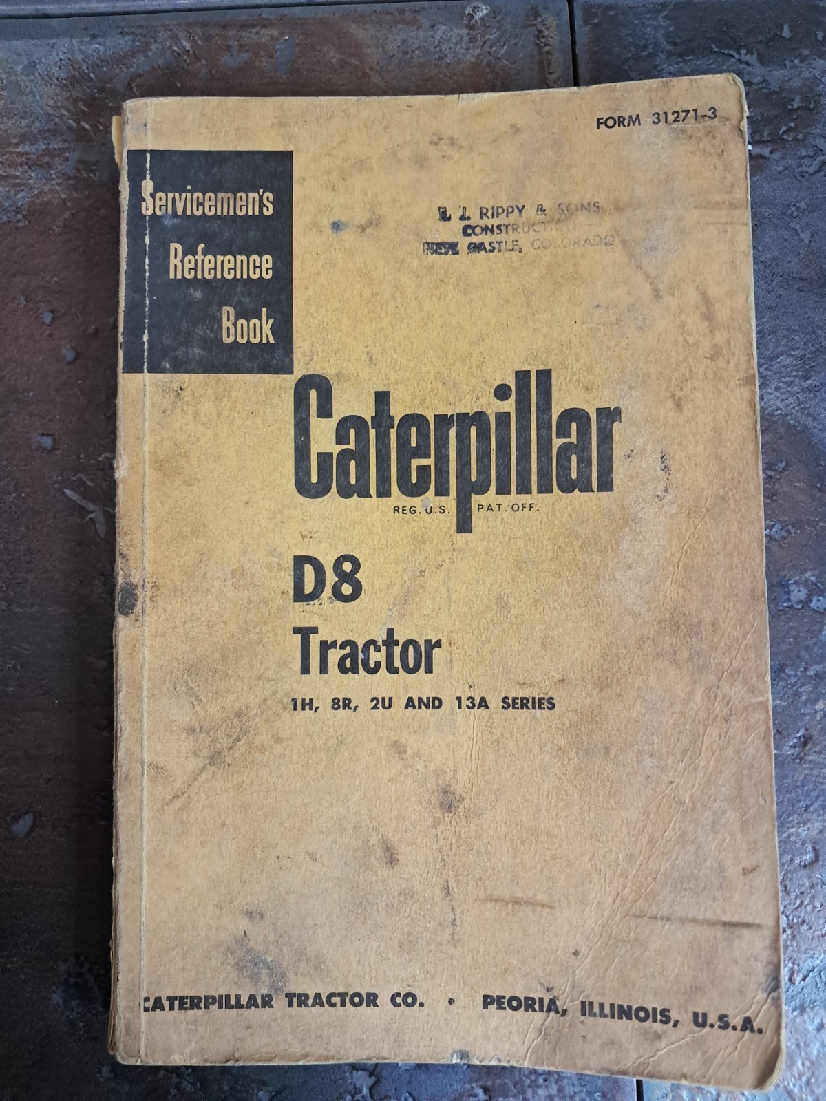 Caterpillar Servicemen’s Reference Book D8 1H 8R 13A Tractor Repair Manual Q30
