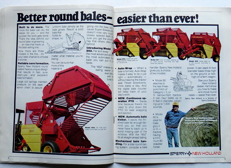 SPERRY NEW HOLLAND 1980 Farm Equipment Color Brochure & Agriculture News