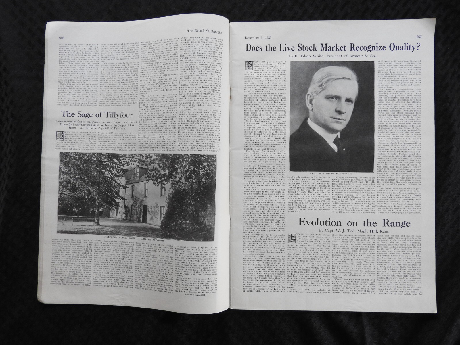 1925 Breeder’s Gazette Magazine – cattle rancher farmer horse show VERY GOOD