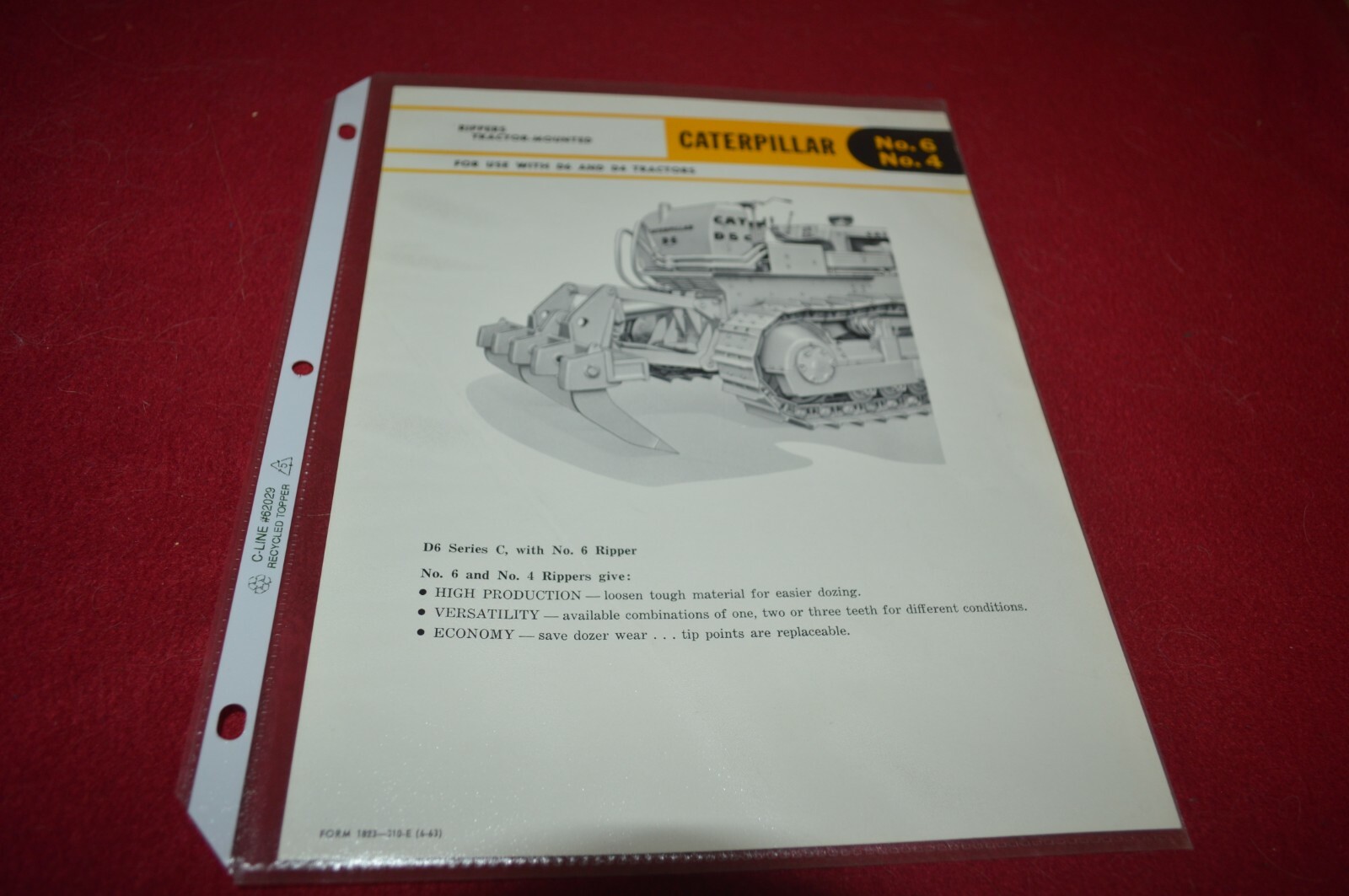 Caterpillar No. 6 4 Rippers For 1963 Dealer’s Brochure AMIL16