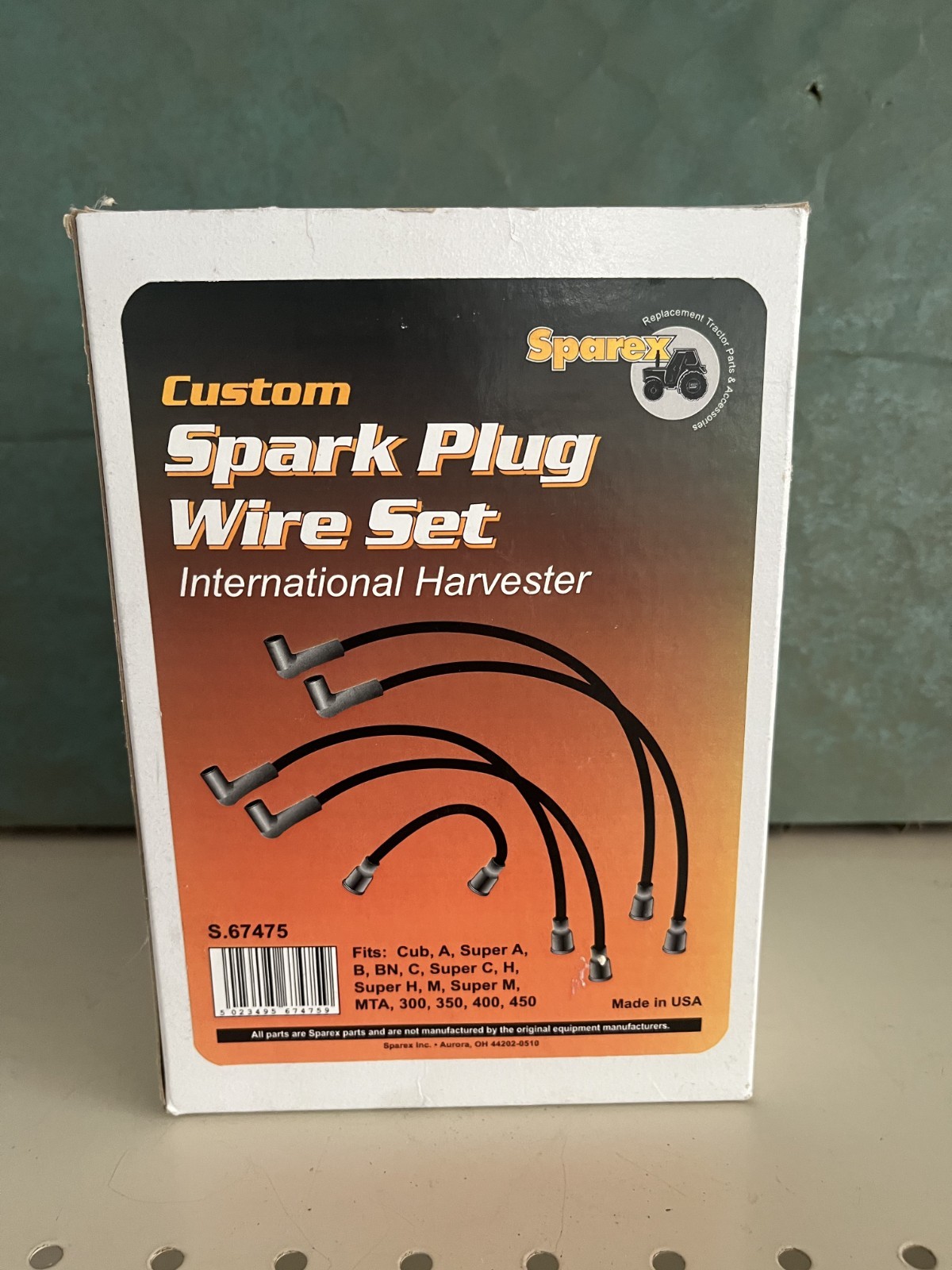 Sparex International Harvester Spark Plug Wire Set S.67475 Free Shipping