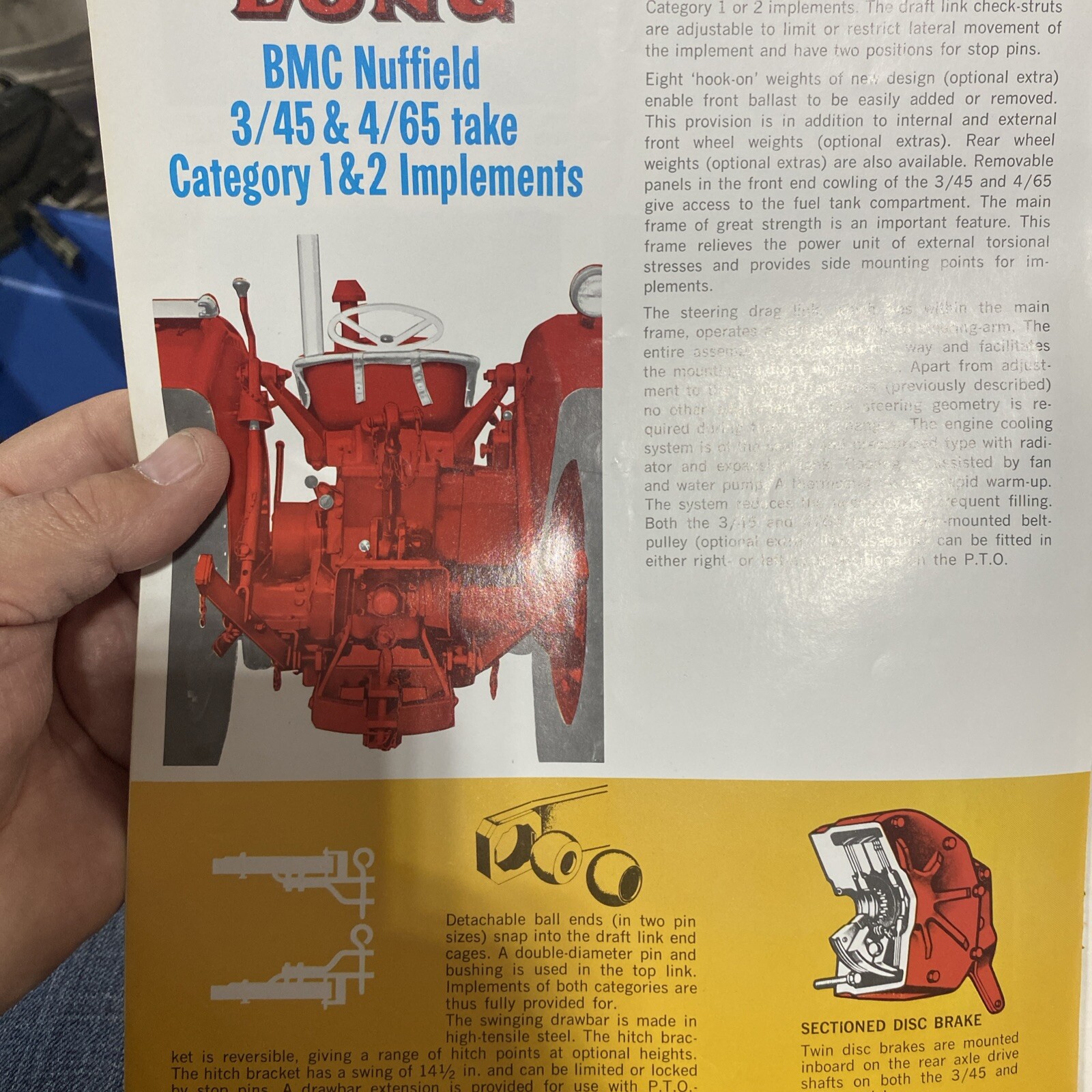 Vintage, Rare Long BMC Nuffield Tractors Brochure