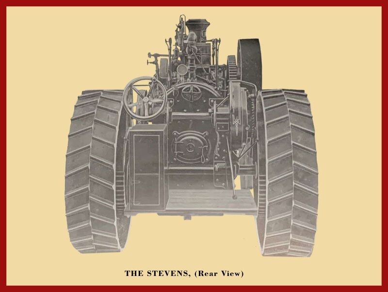 1903 A.W. Stevens Traction Engine Rear View NEW Sign: 24 x 30″ USA STEEL