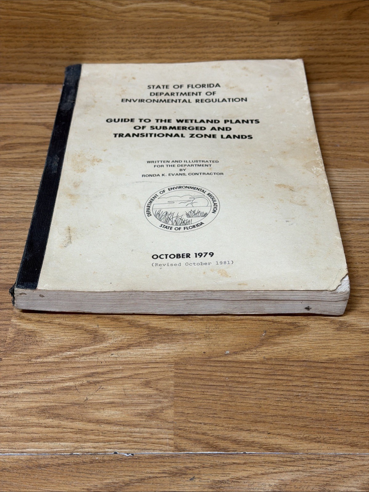 1979 State Of FL Dept Of Environmental Regulation Guide To Wetland Plants Manual