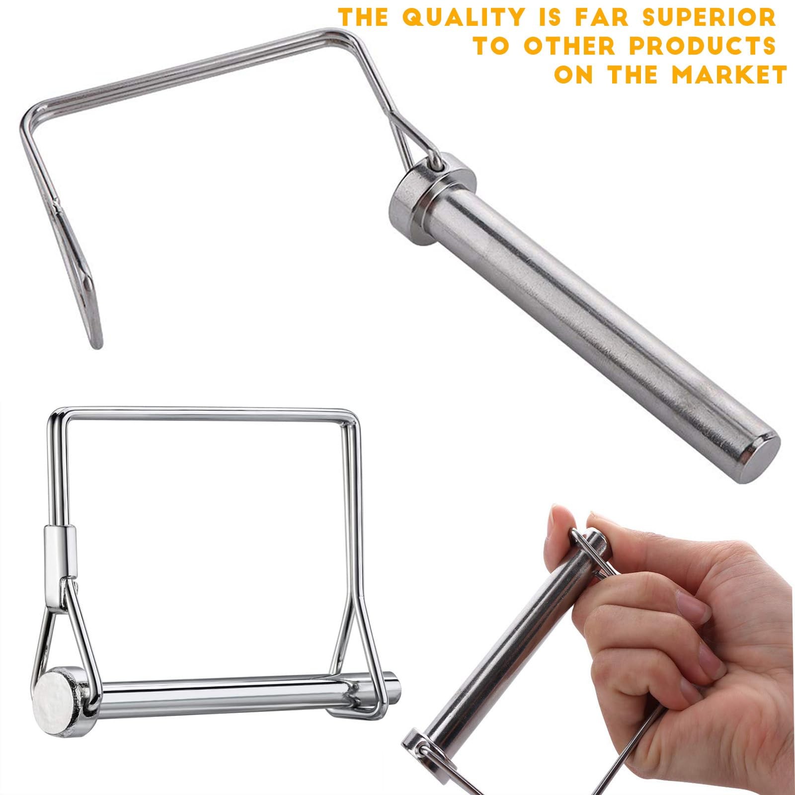 12 PCS Towing Hitch Clips Trailer Coupler Pin Hardware Pins Trailer Hitch Lockin