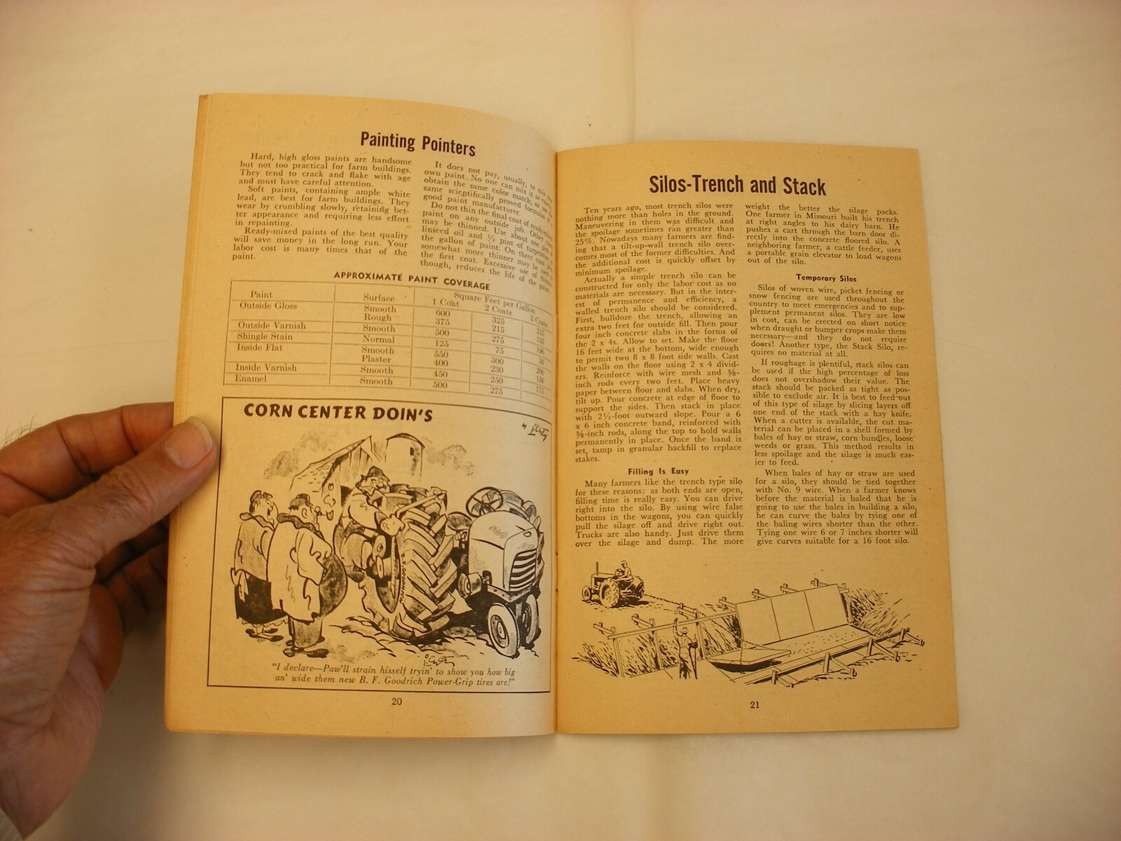 Vtg 1955 B. F. Goodrich Farm Tractor Tires Waukesha WI Farmer’s Almanac