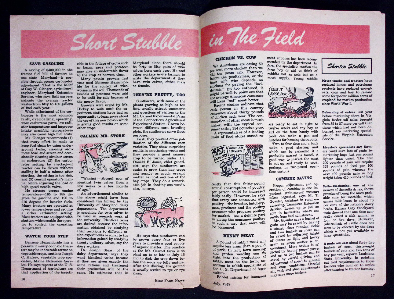 ESSO Farm News Magazine July 1948 Vintage Advertising Farming Publication