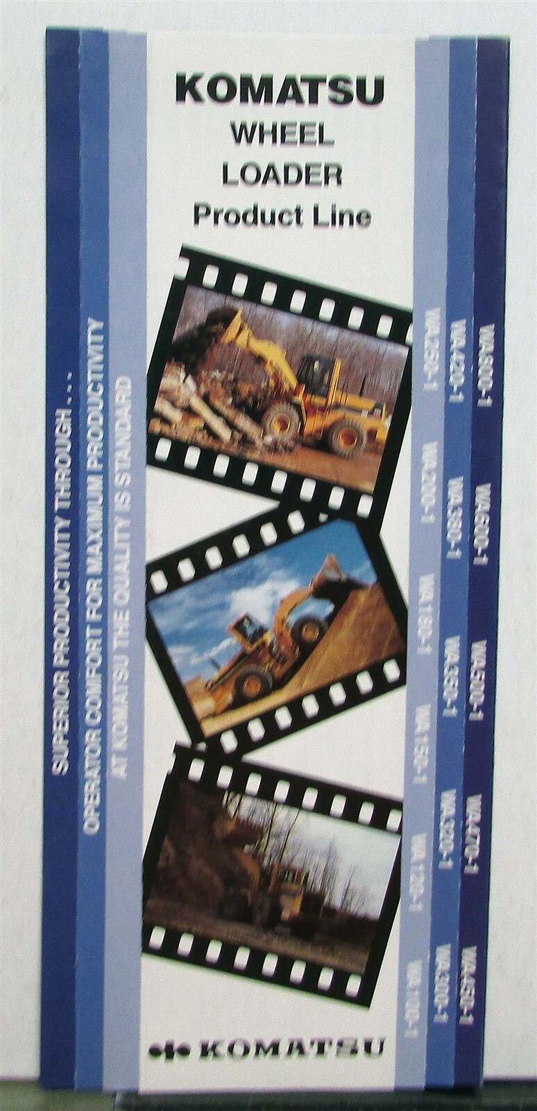 1988 Komatsu Wheel Loader Product Line Specs Construction Sales Brochure