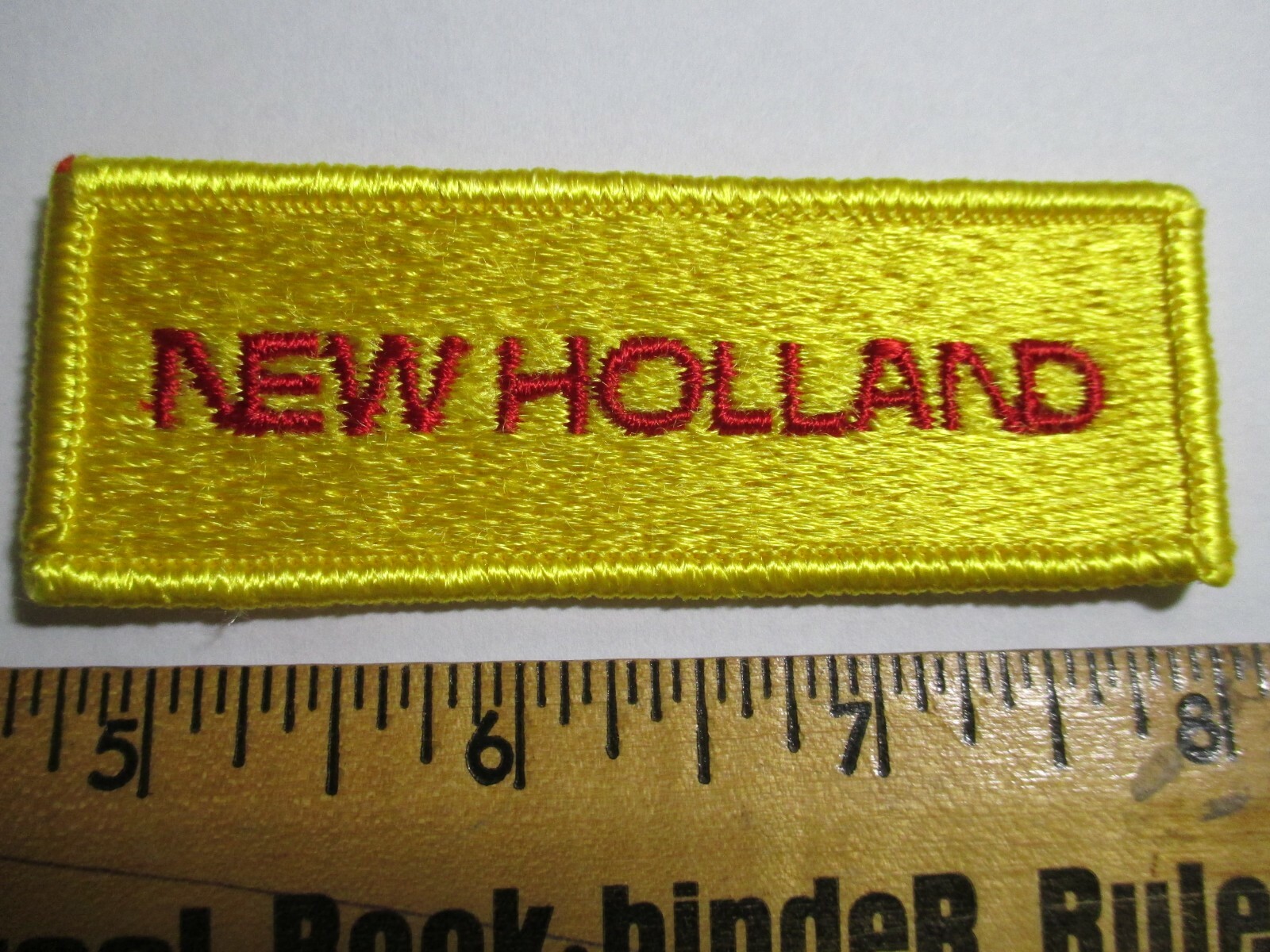 New Holland Patch Farm Equipment Tractor Agricultural Caterpillar Red Version