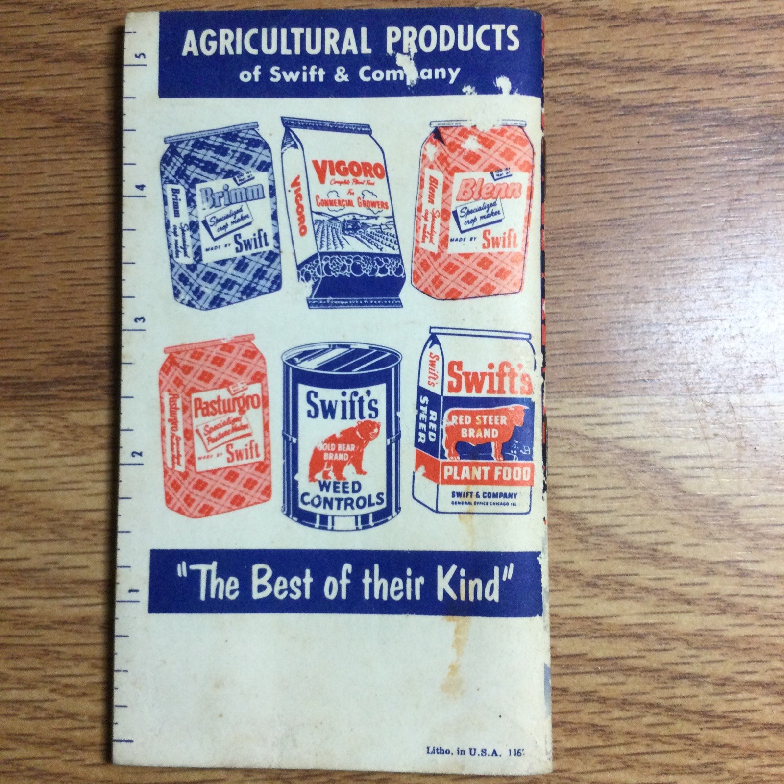 1953 Swift’s Plant Food Service Red Steer Notebook & Weather Guide USA Vintage