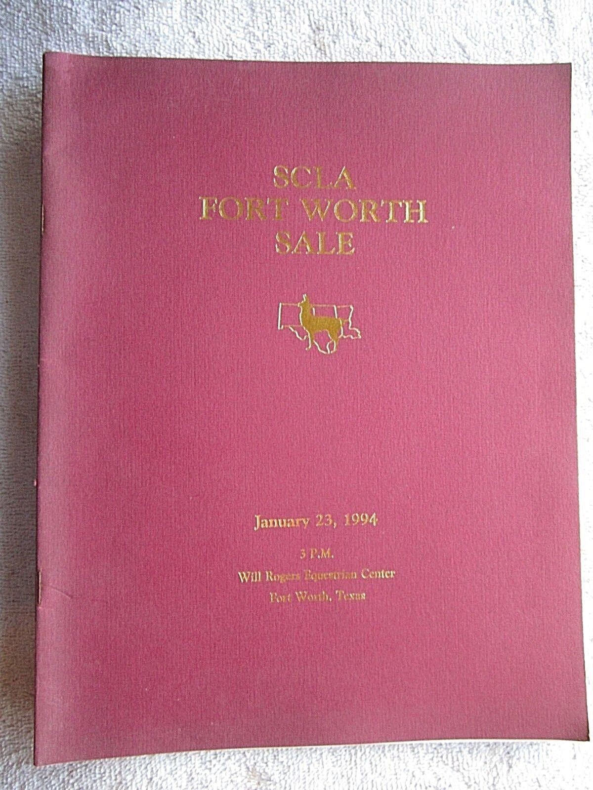 1994 SCLA FORT WORTH TEXAS LLAMA SCHEDULE SALE CATALOG BOOK