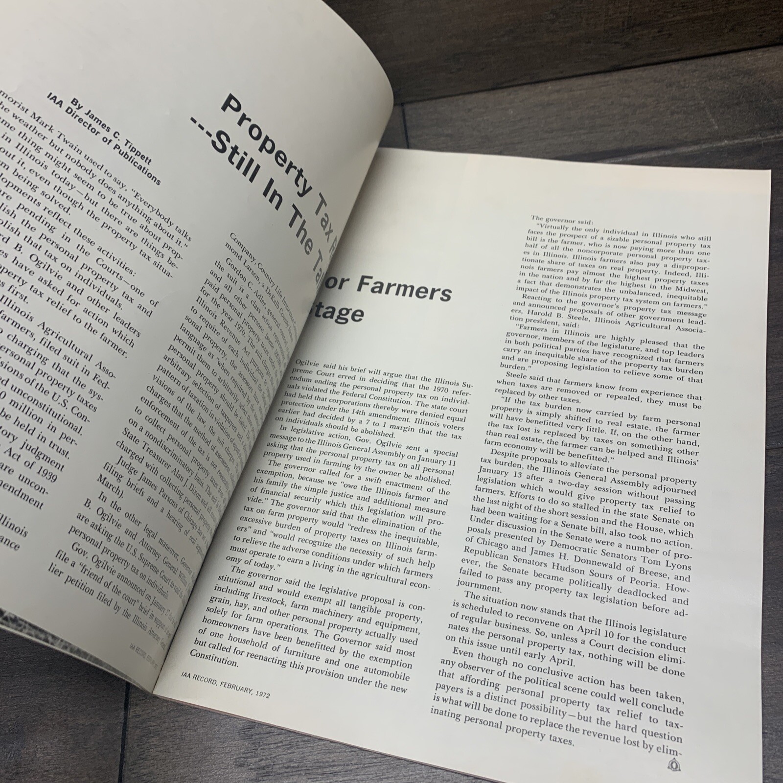 1972 Farm Bureau Magazine voters handbook vintage rare
