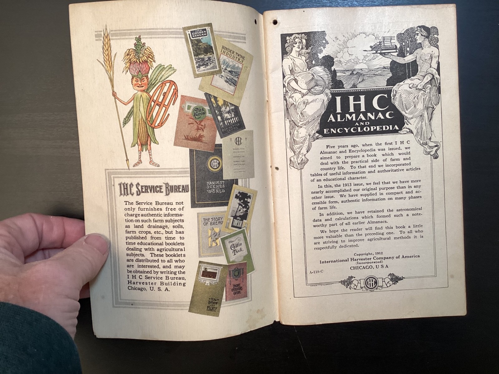 1913 INTERNATIONAL HARVESTER Lines Farmer’s ALMANAC and Encyclopedia