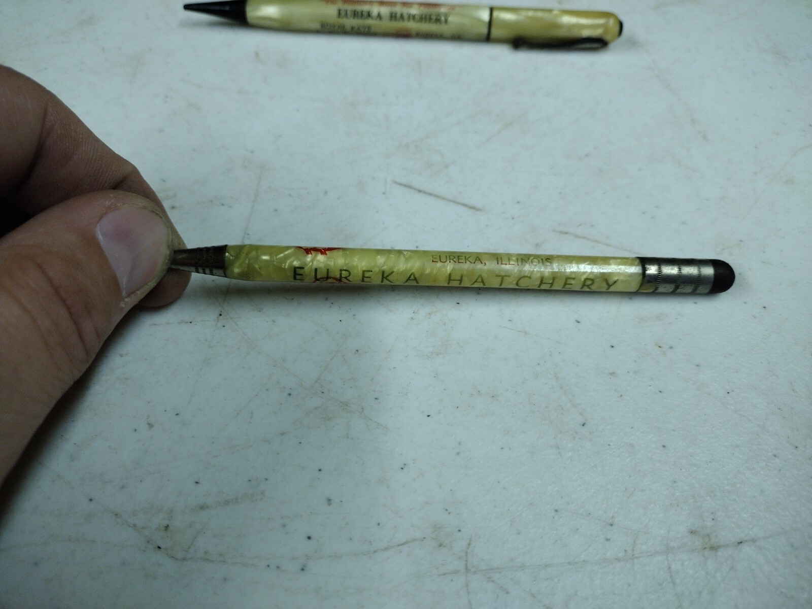 Vintage Lot Of 3 Eureka Illinois Hatchery Advertising Mechanical Pencils