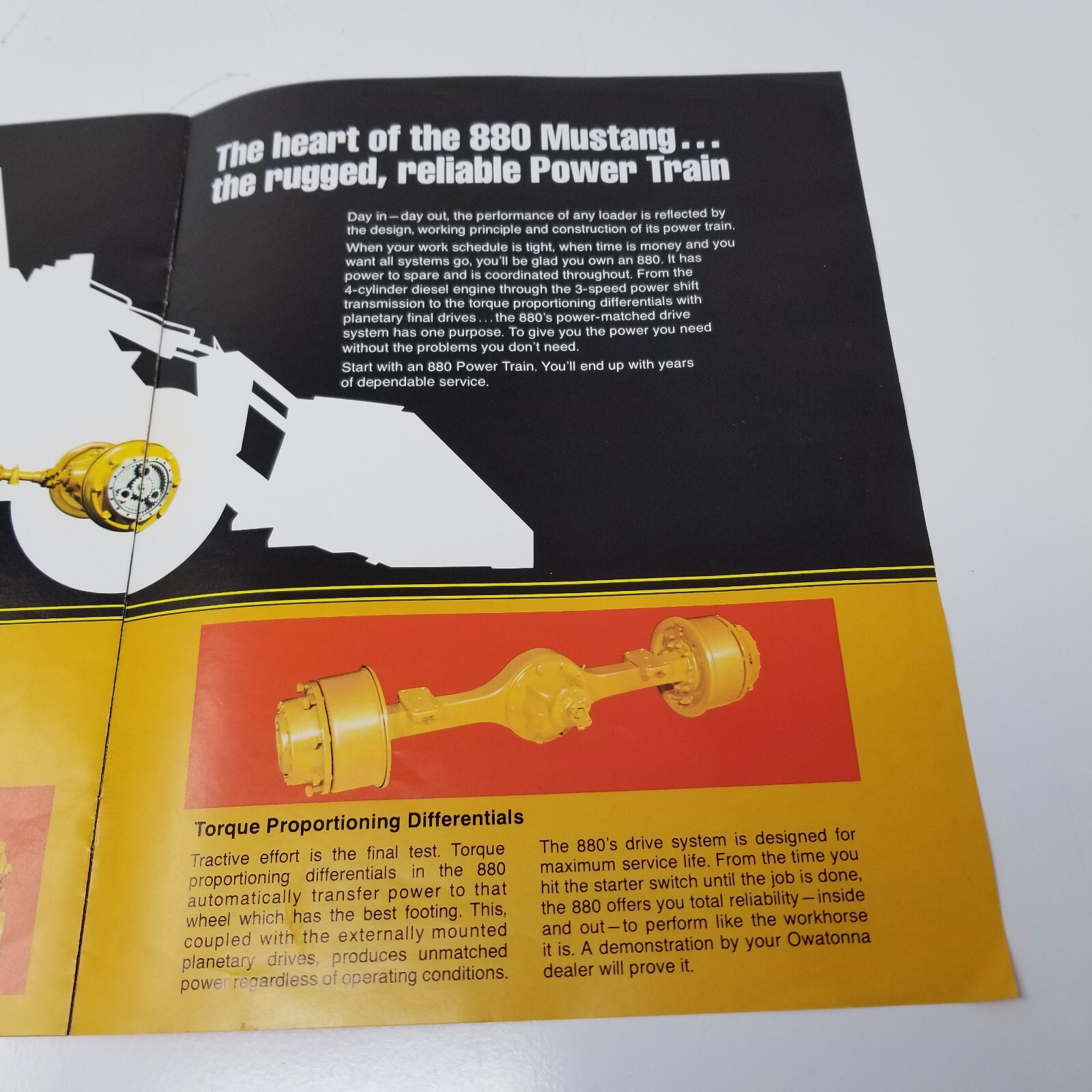 Owatonna 880 Articulated Mustang Backhoe 1980 Sales Brochure Photos Specs