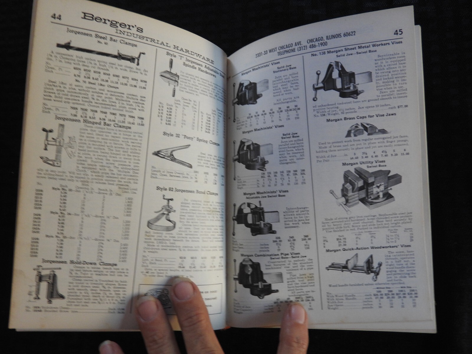 1968 BERGER’S INDUSTRIAL HARDWARE SALES CATALOG ASBESTOS PRODUCTS TOOLS 460+ pgs