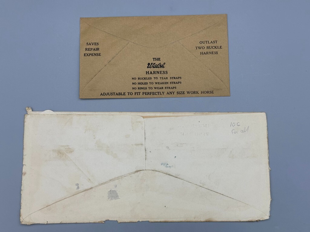 1928 James Walsh HORSE HARNESS Collars FARM Advertising MILWAUKEE Wisconsin