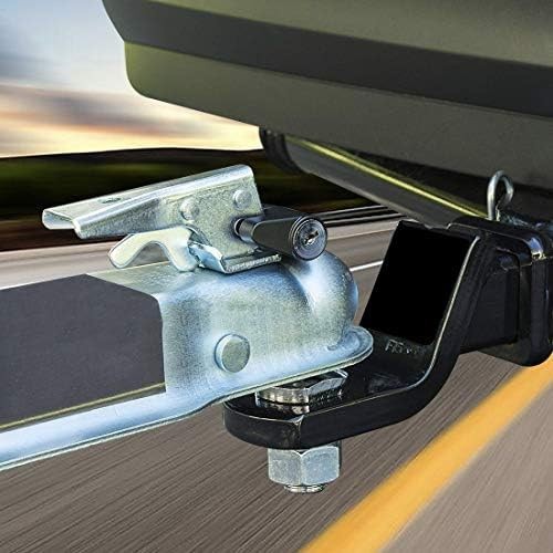 CZC AUTO Black Trailer Hitch Coupler Lock, Dia 1/4 Inch, 3/4 Inch Span for To…