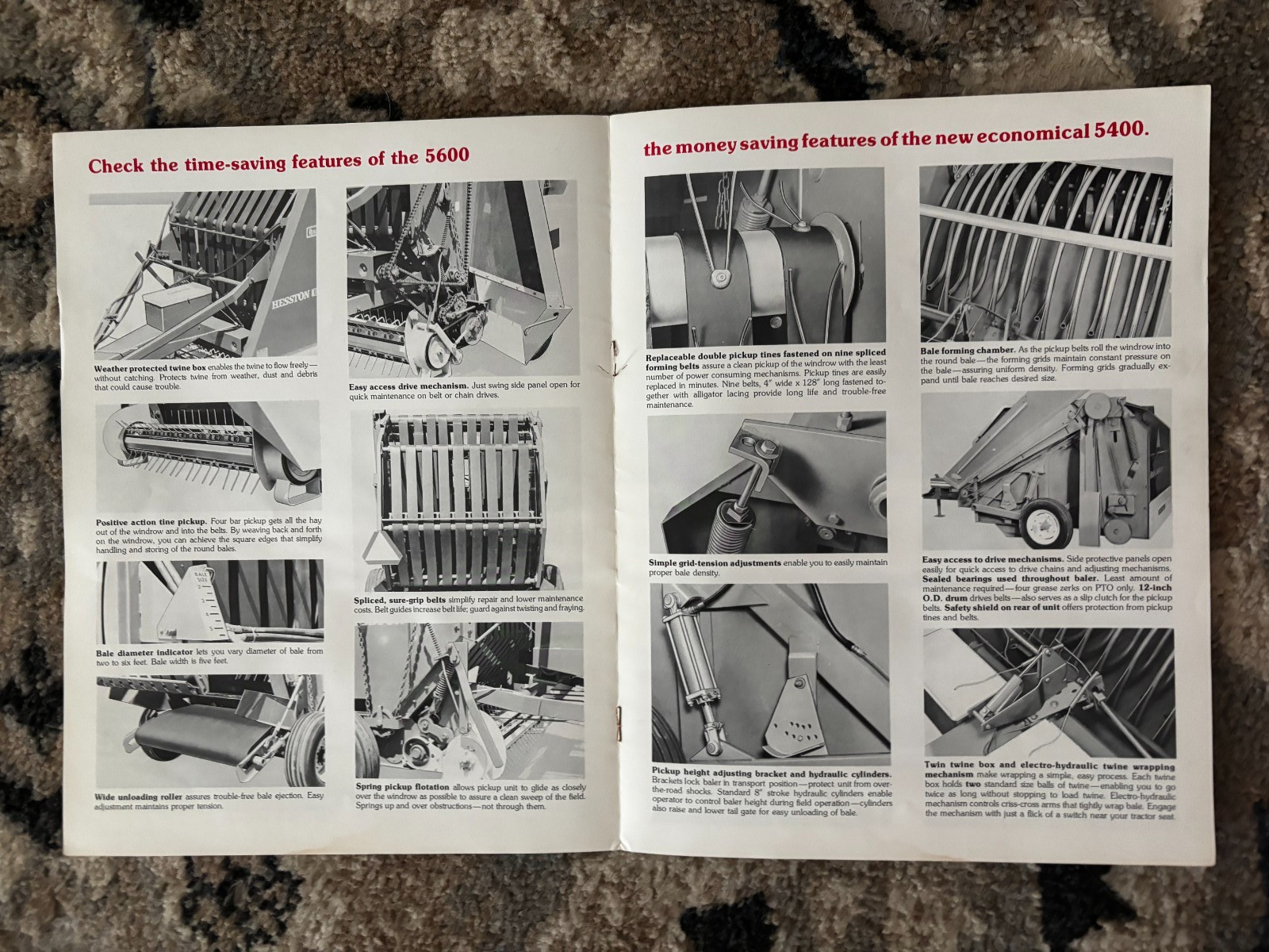 Hesston 5600 5400 Round Baler For 1974 Brochure DCPA26