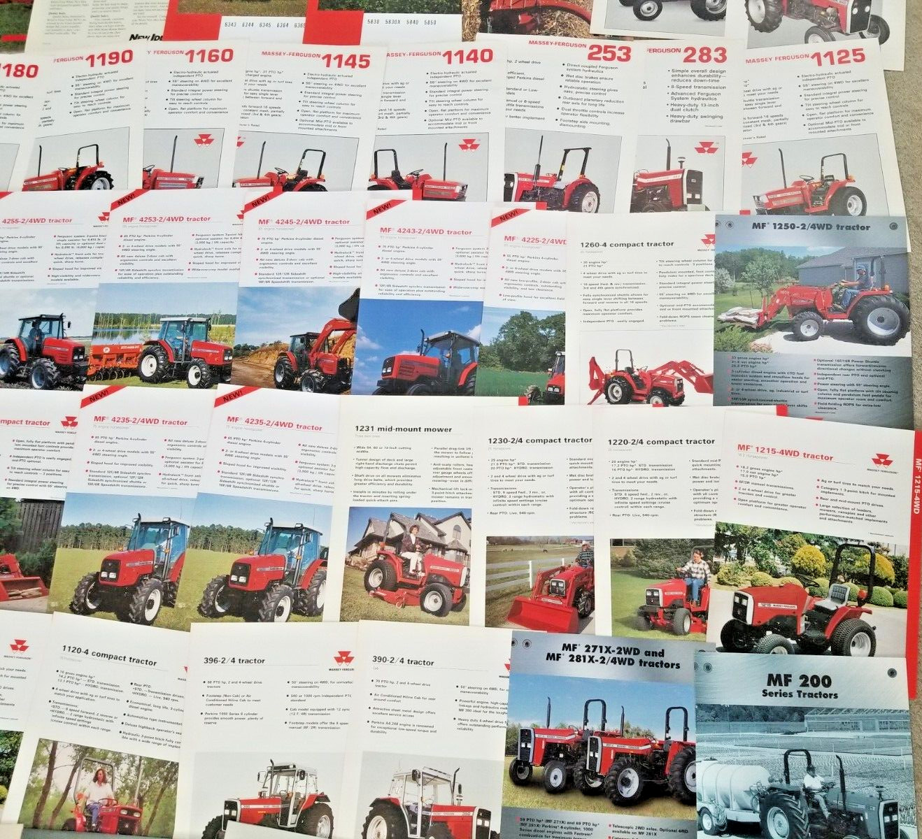 10 Pounds Of Tractor and Implement Brochures/Spec Sheets – 150+ 1980’s and Up