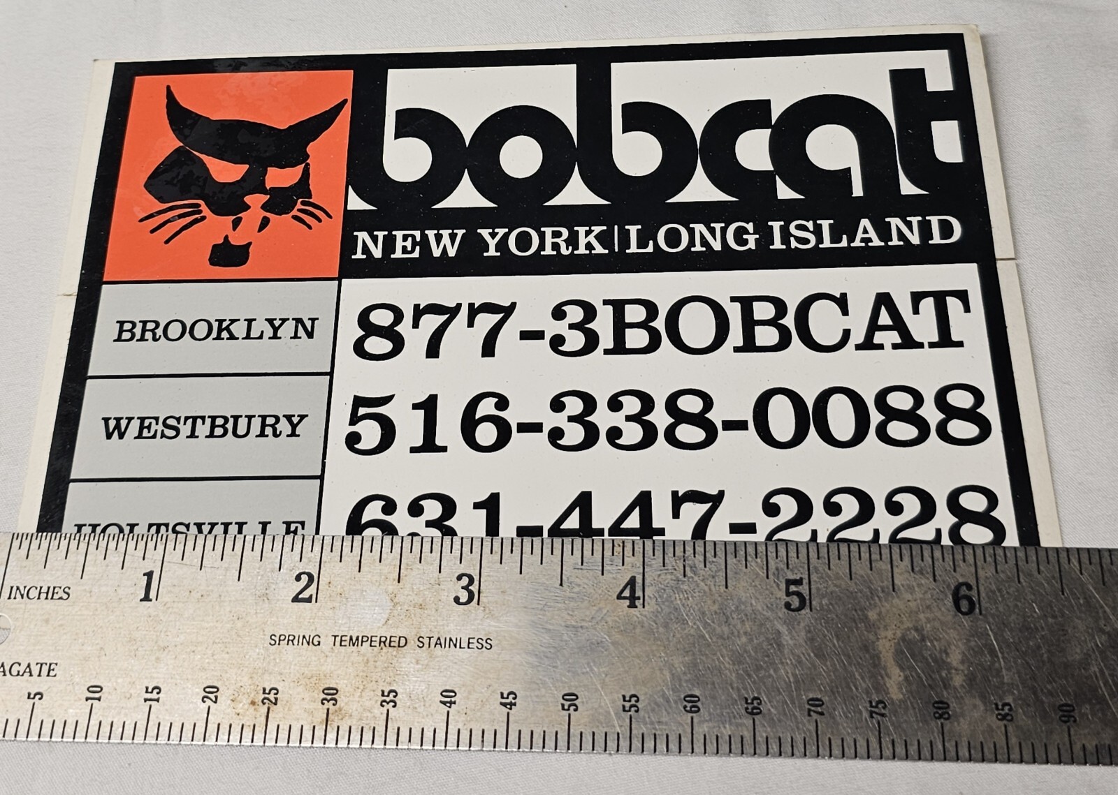 Vintage Bobcat Advertising Sticker Construction Landscaping Heavy Equipment 4×6″