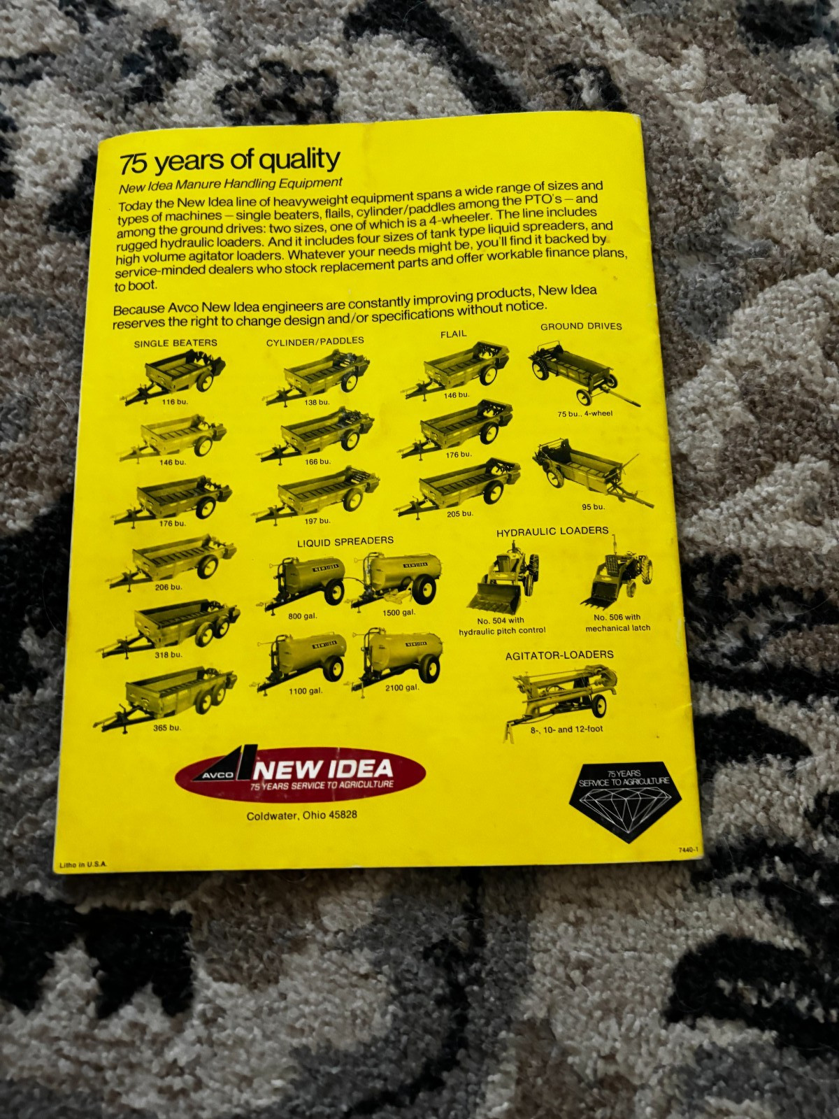 New Idea Manure Spreaders For 1974 Brochure DCPA26