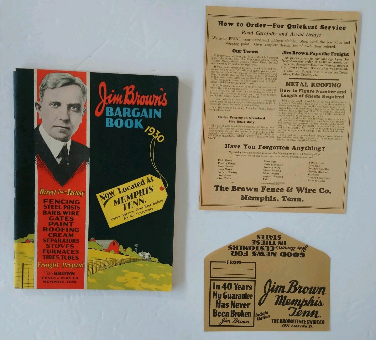1930 Barbed Wire & Fencing Catalog Jim Brown’s plus Stoves, Furnaces, & More