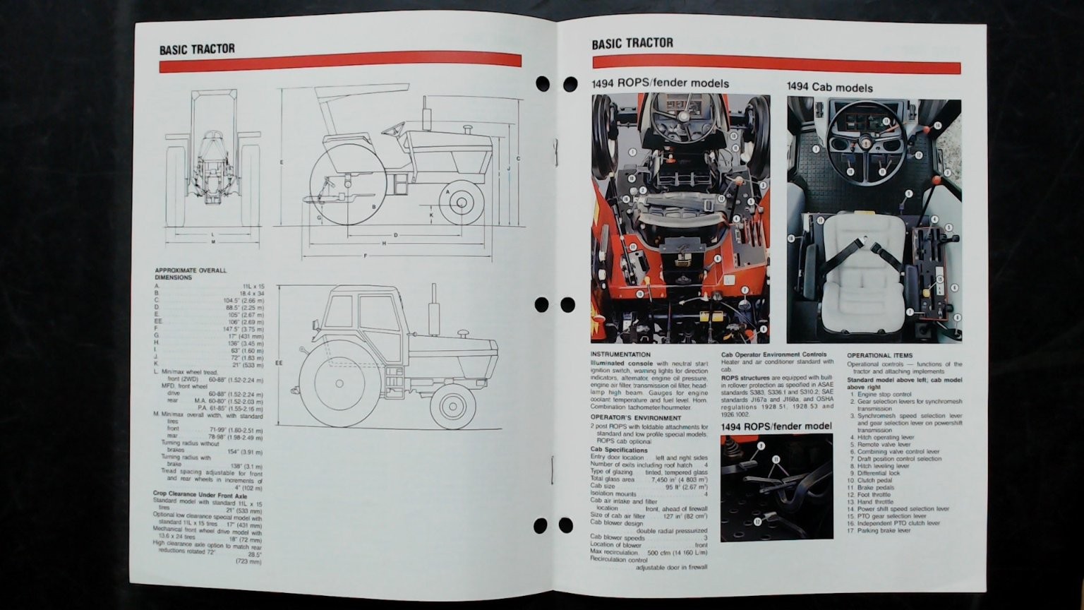 Case IH Model 1494 General Purpose Tractor Brochure Vintage Agriculture