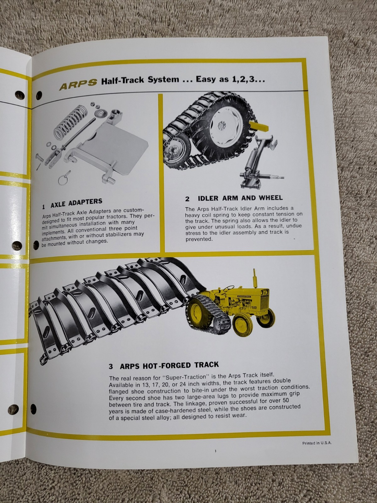 Vintage 1960’s ARPS Tire Traction BROCHURE Allis Chalmers Tractor Oliver IH IHC