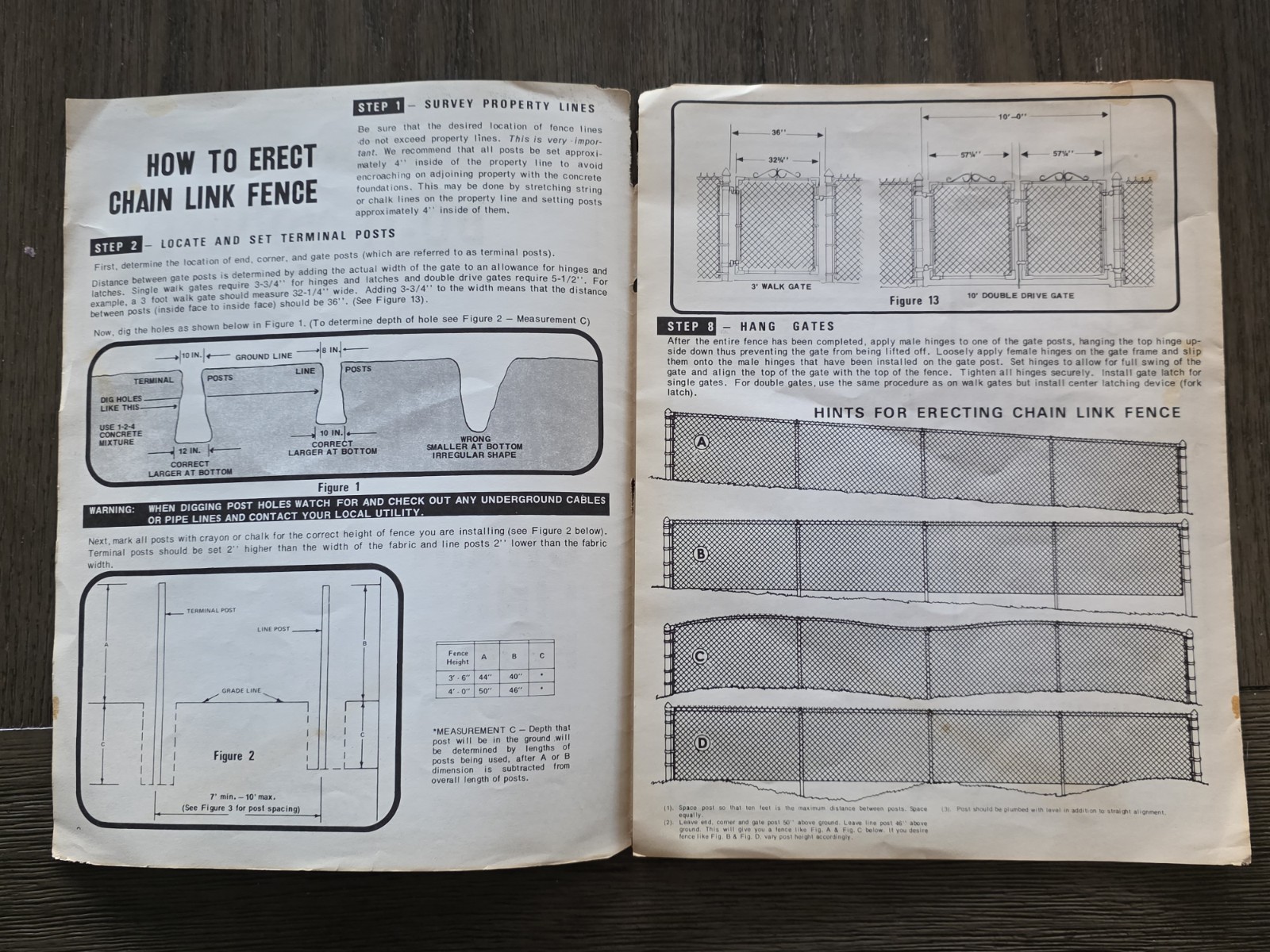 VTG Rare 1979 KMart Do It Yourself Fence Kit Manual Paper