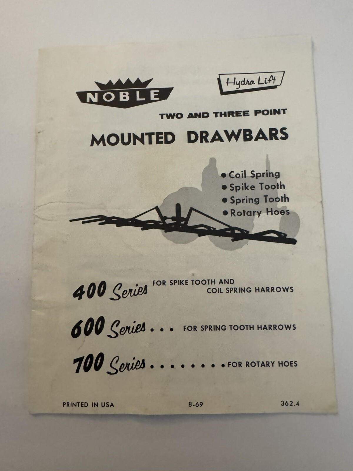 Vintage 1960’s Noble Manufacturing Co. Farm Agriculture Equipment Catalog