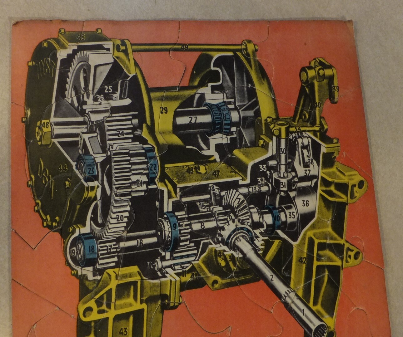 Vintage 1952 Tractor Training Service Project JIGSAW PUZZLE 11″ x 8.5″ Map E-7