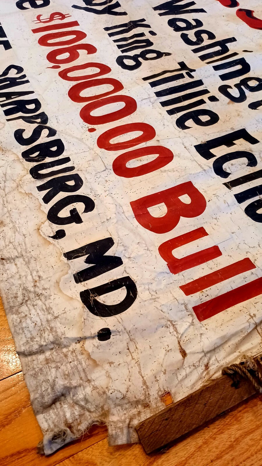 1920’s HISTORIC HOLSTEIN FRESIAN ADVERTISING FARM BANNER SIGN KING SYLVIA BULL