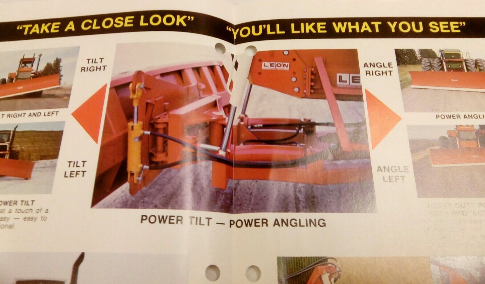 1974 LEON FOUR WHEEL DRIVE DOZER BLADES POWER TILT FARM TRACTOR SALES BROCHURE