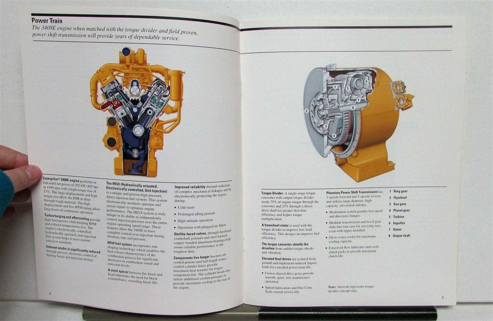 1996 Caterpillar D9R Track Type Tractor Specs Construction Sales Brochure