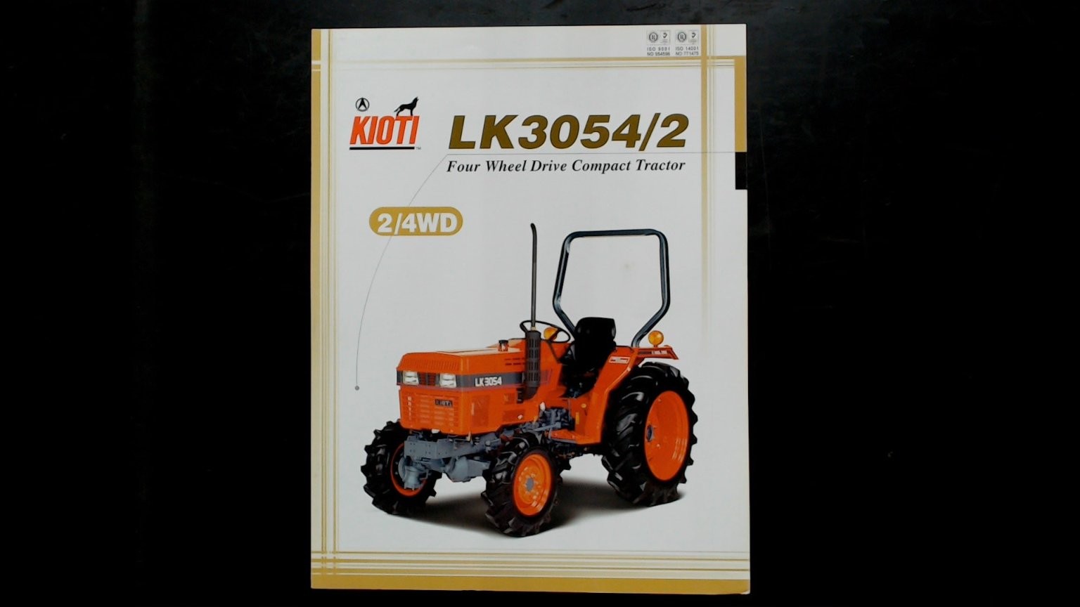 Kioti LK3054/2 Four Wheel Drive Compact Tractor Brochure Vintage