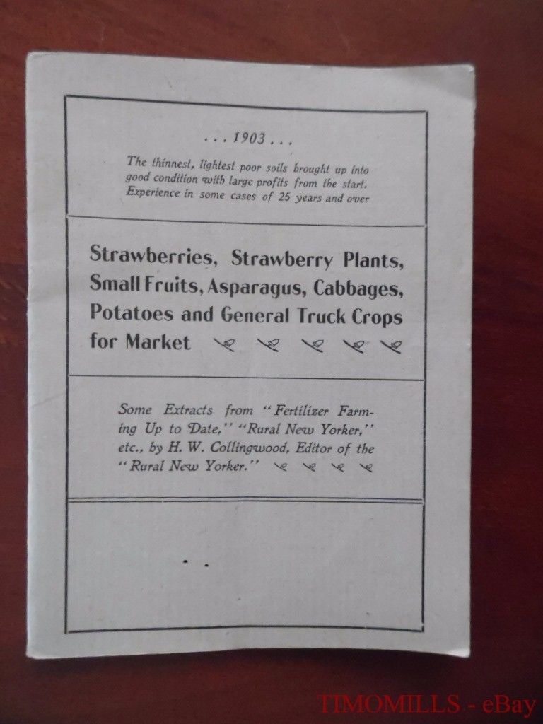 1903 Mapes Peruvian Guano Fertilizer Vegetable Market Garden Catalog Brochure